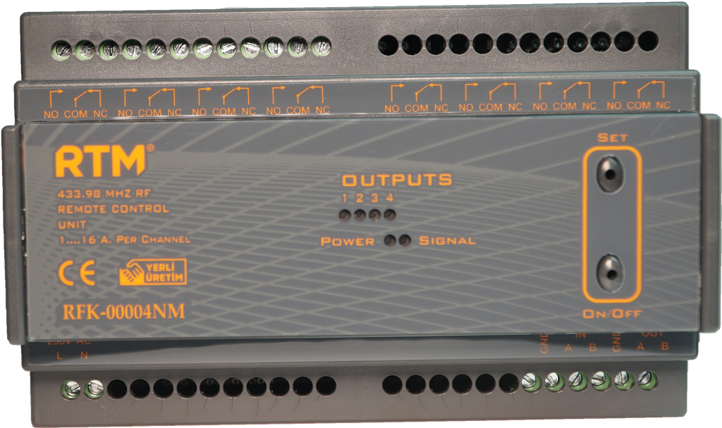 4 KANAL RF UZAKTAN KUMANDA RÖLE ÜNİTESİ V2 MODÜLLÜ