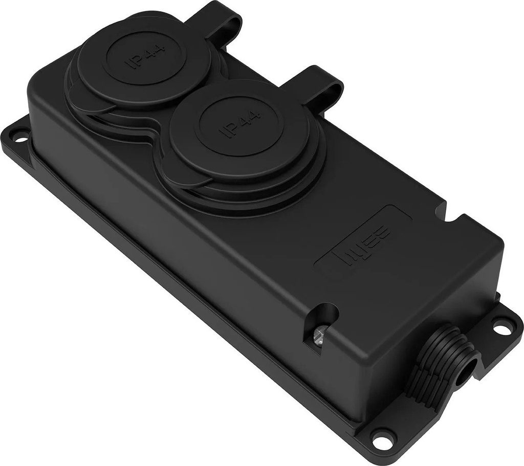 1/16A.220V. Kauçuk 2'Li Grup Priz