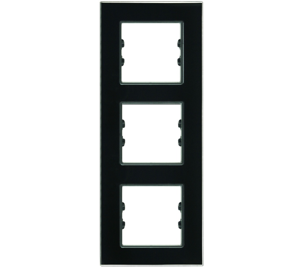 PLEKSİGLAS ÜÇLÜ DİKEY PARLAK SİYAH
