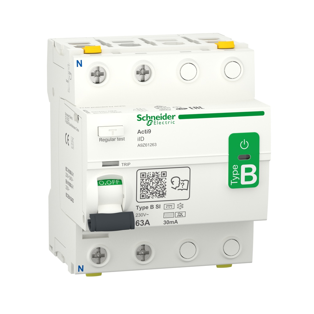 Acti9 iID 2P 63A 30mA B-SI 