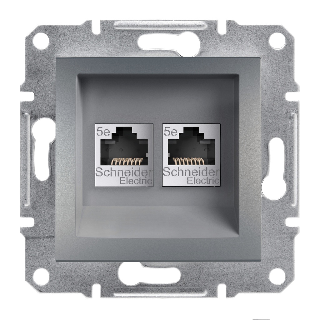 Asfora 2*RJ45 CAT.5E UTP Çelik