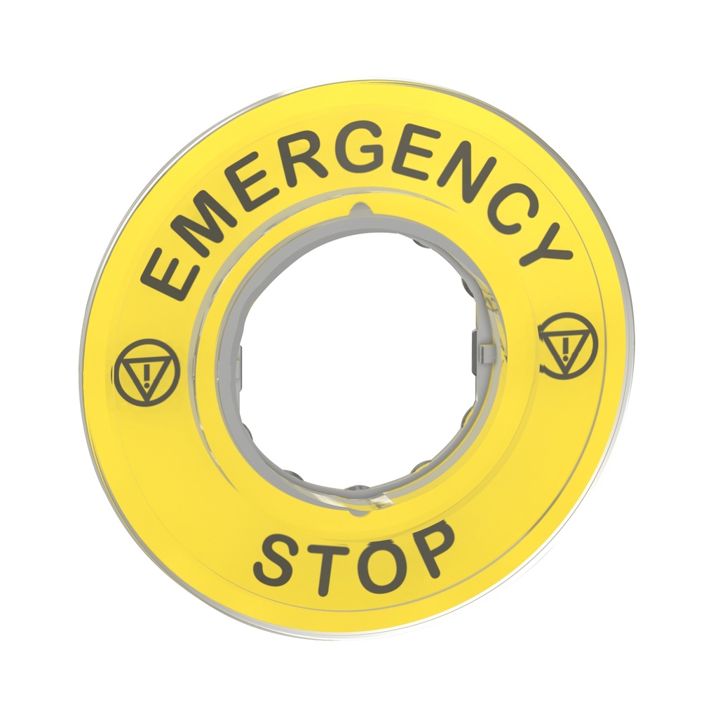 E. STOP LEGEND PLATE