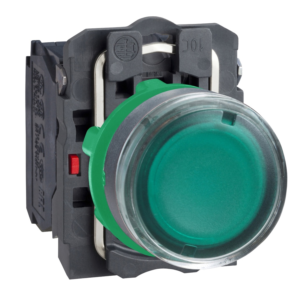 Işıklı buton, yeşil 24V