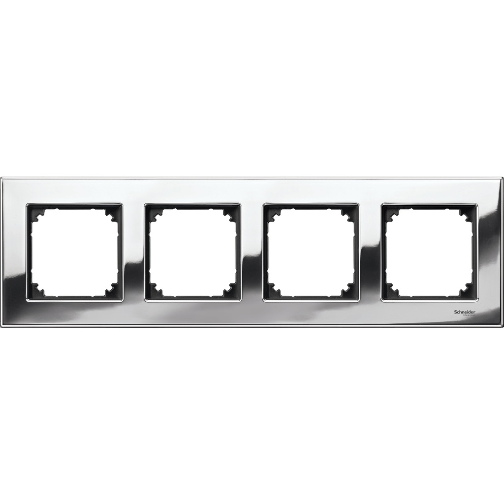 Merten Dörtlü çerçeve, M-Elegance Glass, Krom