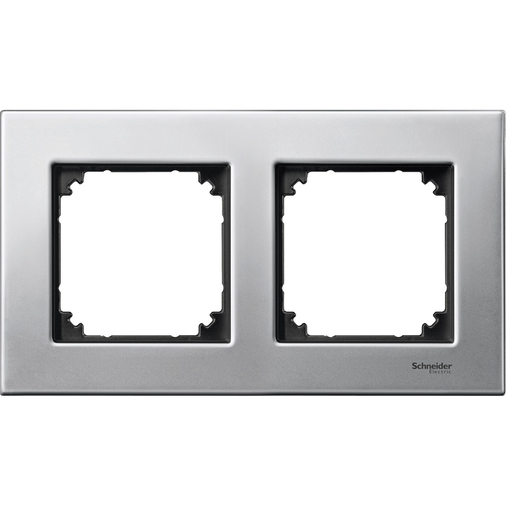 Merten İkili çerçeve, M-Elegance Glass, Platinyum gümüşü