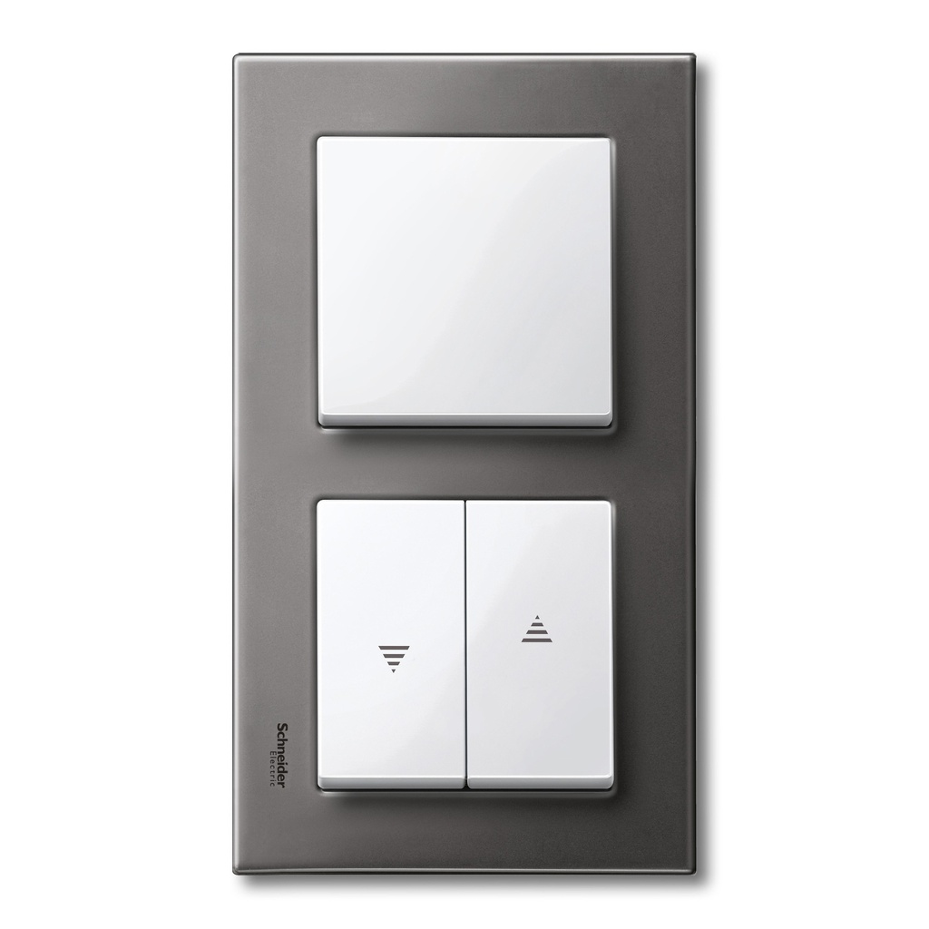 Merten İkili çerçeve, M-Elegance Glass, Rodyum grisi