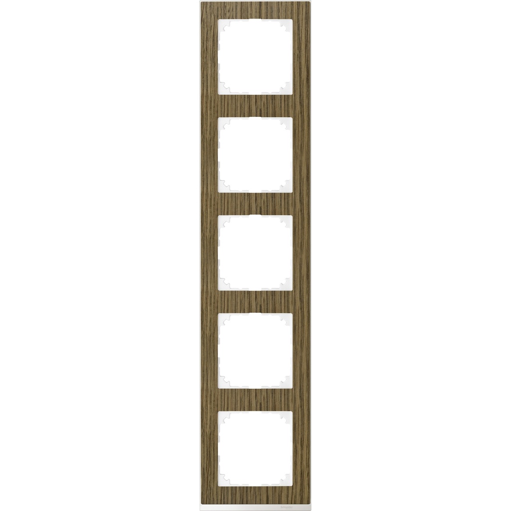 Merten M-Pure Decor beşli çerçeve Meşe