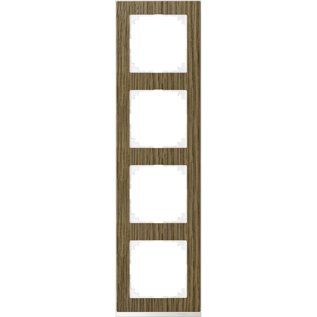 Merten M-Pure Decor dörtlü çerçeve Meşe