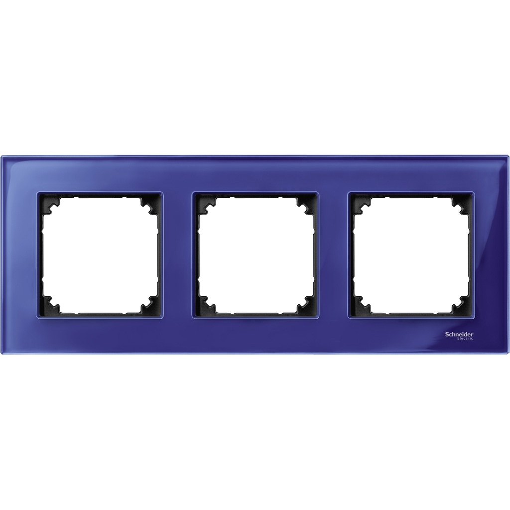 Merten Üçlü çerçeve, M-Elegance Glass, Safir mavisi