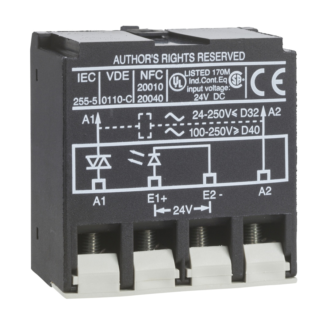 TeSys D DC Besleme Bloğu 24VDC-250VAC