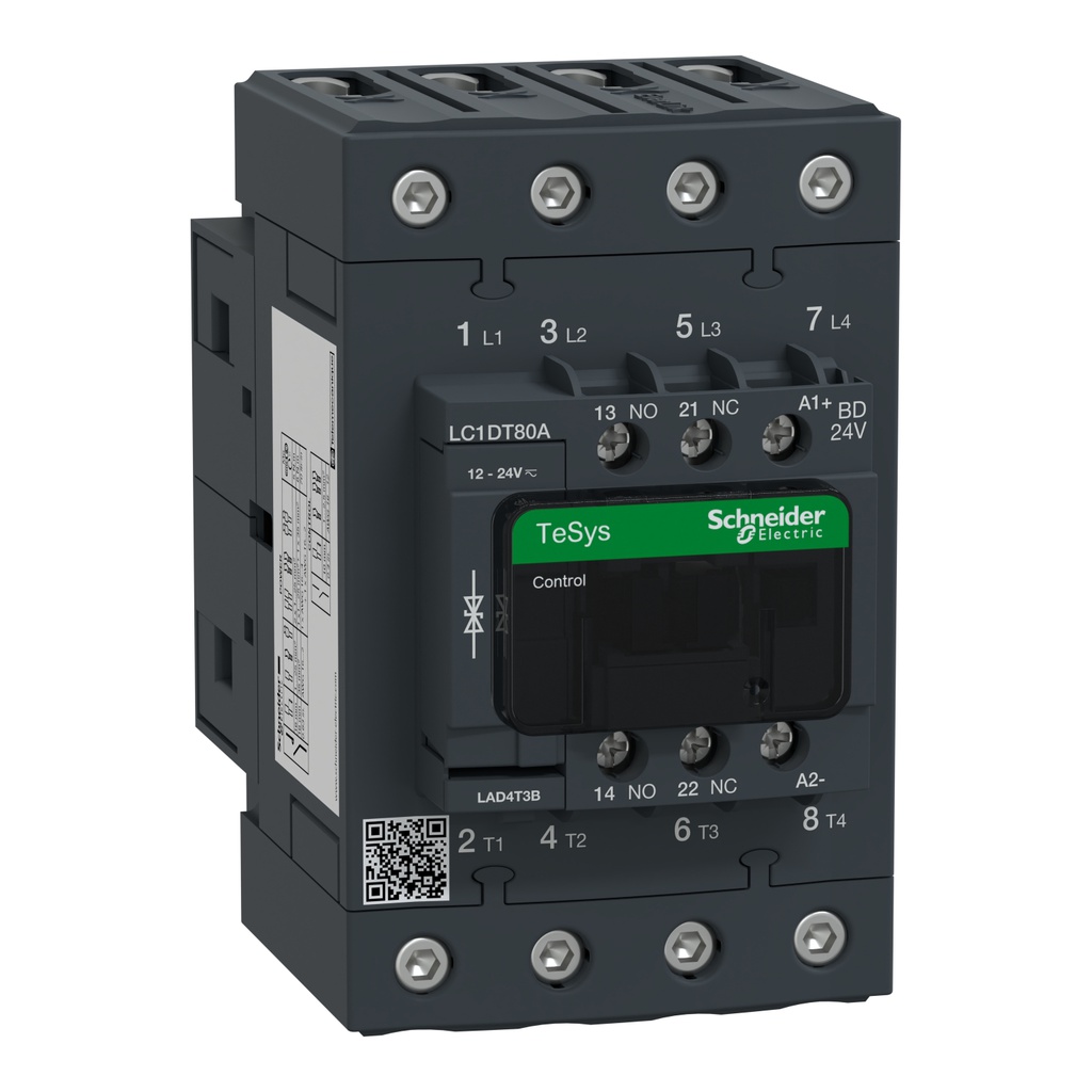 TeSys D Kontaktör 4P 80A AC1 24VDC 4NA