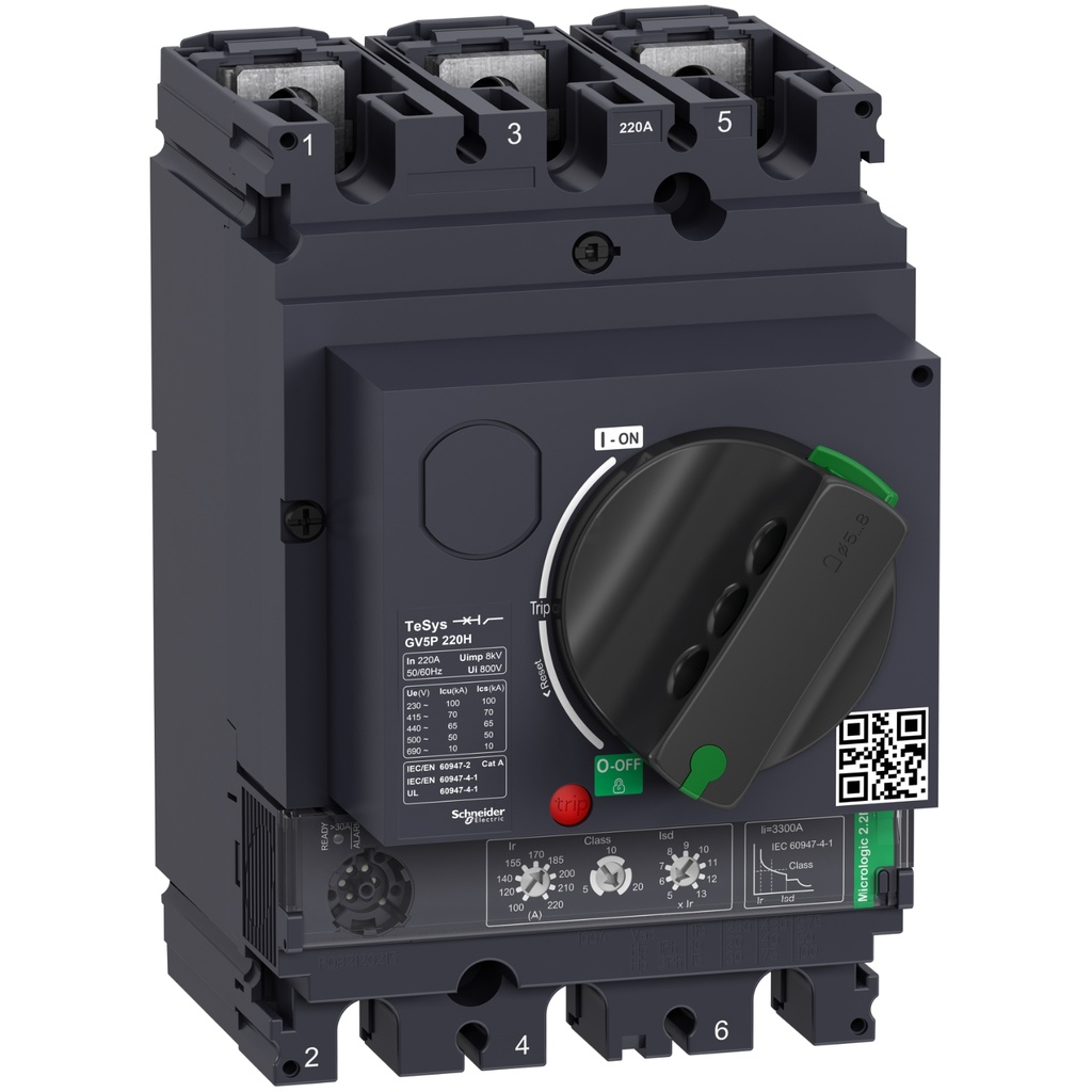 TeSys GV5 Motor Devre Kesici Termik Many. 220A 70kA