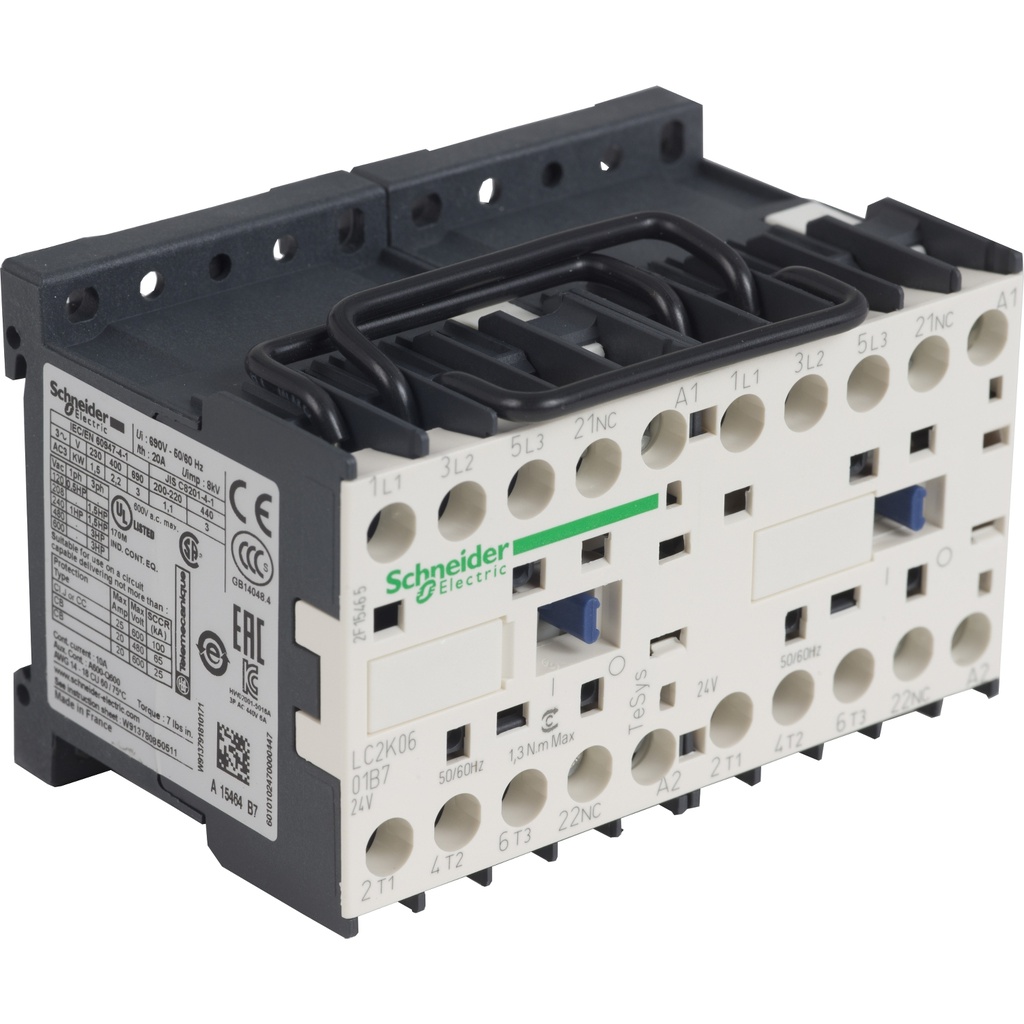 TeSys K Kontaktör Env 3P 6A AC3 24VAC 1NK