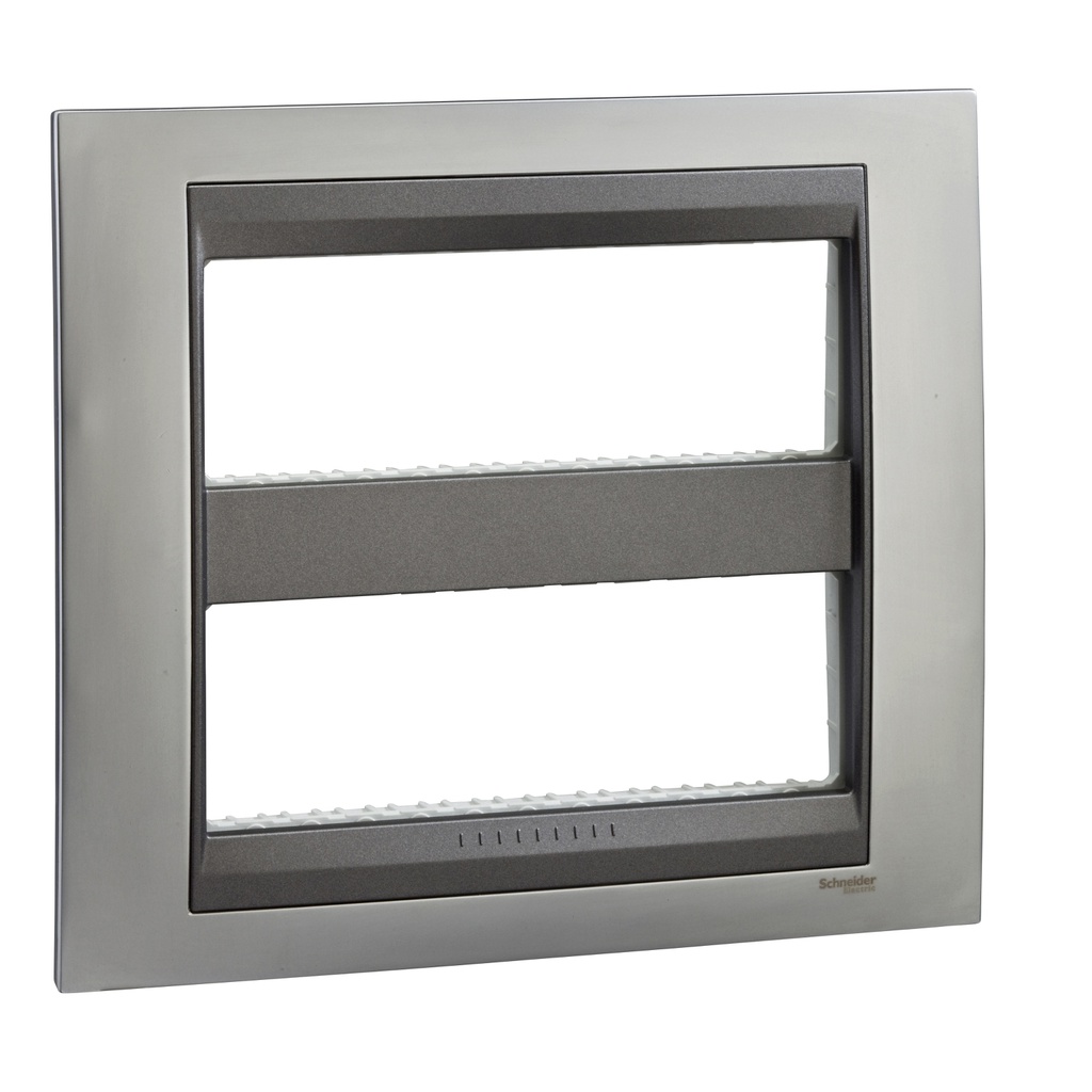 Unica Krom satine-Grafit 2x6 Modül çerçeve