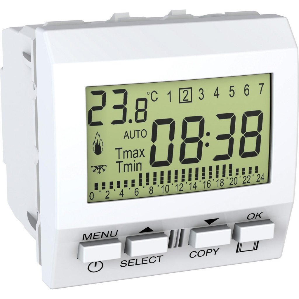 Unica Programlanabilir termostat - haftalık - 2 Modül