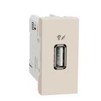[NU342844] Yeni Unica, USB Şarj Prizi 1A Type A 1 modül, Krem
