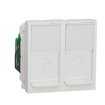 [NU342018] Yeni Unica, 2xRJ45 Cat5e UTP Data Prizi 2 modül, Beyaz