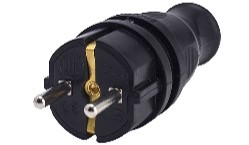 [BY10-100] 1/16A.220V.Kauçuk Düz Fiş