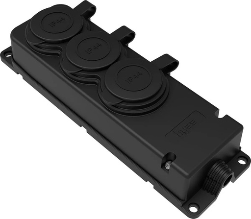 [BY10-105] 1/16A.220V. Kauçuk 3'lü Grup Priz