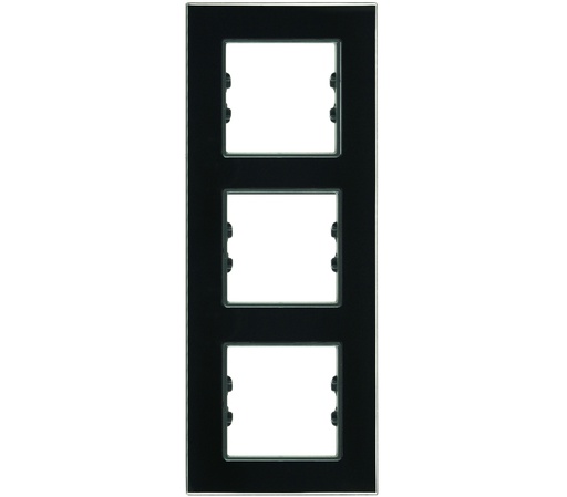 [APG213-71] PLEKSİGLAS ÜÇLÜ DİKEY PARLAK SİYAH