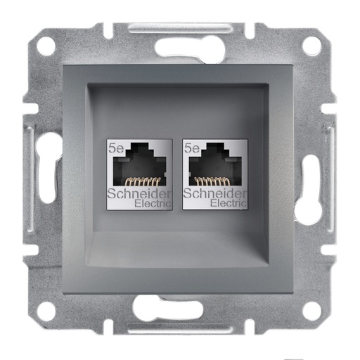 [EPH4400162] Asfora 2*RJ45 CAT.5E UTP Çelik
