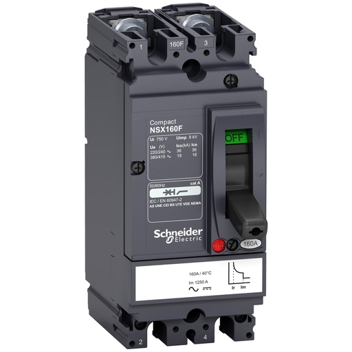 [LV438700] DC Devre Kesici NSX160F 160A 2P 36KA AC/DC