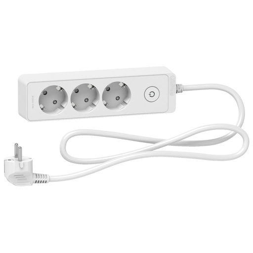[ST9431W] Grup Priz 3 Topraklı Prizli, 1,5mt, beyaz
