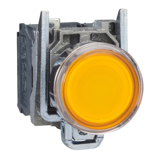 [XB4BW35B5] Işıklı buton, turuncu 24VAC/DC