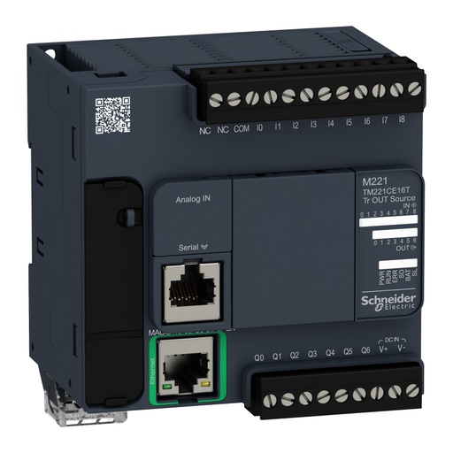 [TM221CE16T] Kontrolör M221-16 GÇ transistör PNP Ethernet