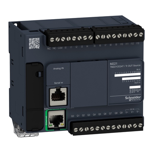 [TM221CE24T] Kontrolör M221 24 GÇ transistör PNP Ethernet