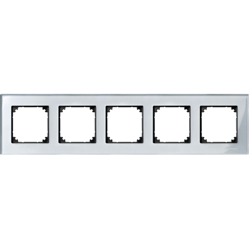 [MTN4050-3260] Merten Beşli çerçeve, M-Elegance Glass, Gümüşi elmas