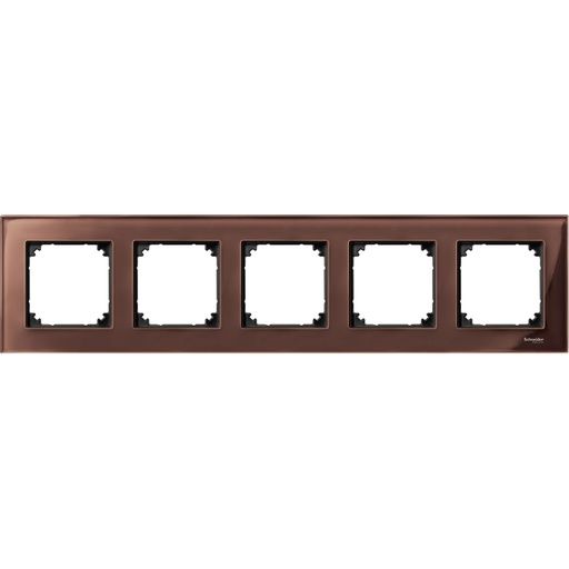 [MTN4050-3215] Merten Beşli çerçeve, M-Elegance Glass, Maun kahverengi
