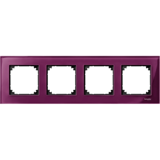 [MTN4040-3206] Merten Dörtlü çerçeve, M-Elegance Glass, Yakut kırmızısı