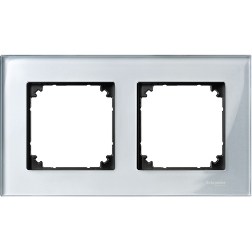 [MTN4020-3260] Merten İkili çerçeve, M-Elegance Glass, Gümüşi elmas