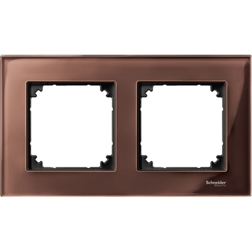 [MTN4020-3215] Merten İkili çerçeve, M-Elegance Glass, Maun kahverengi