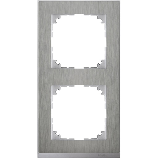 [MTN4020-3646] Merten M-Pure Decor ikili çerçeve Metal