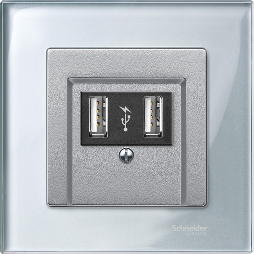 [MTN4010-3260] Merten Tekli çerçeve, M-Elegance Glass, Gümüşi elmas