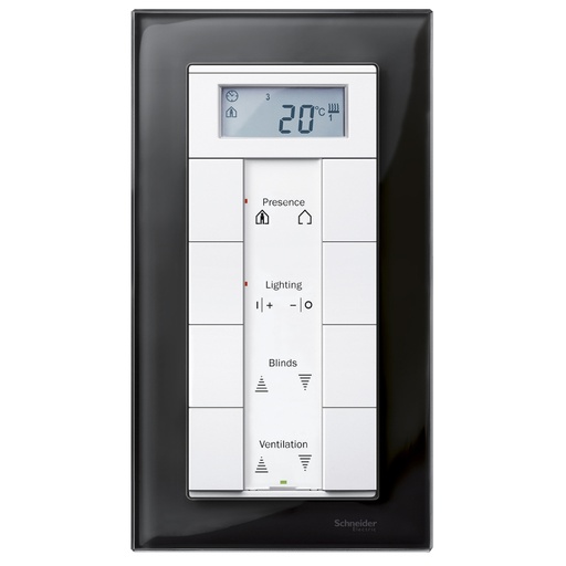 [MTN404803] Merten Traş Prizi çerçevesi, M-Elegance Glass, Oniks siyah