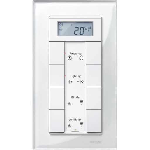 [MTN404819] Merten Traş Prizi çerçevesi, M-Elegance Glass, Parlak beyaz