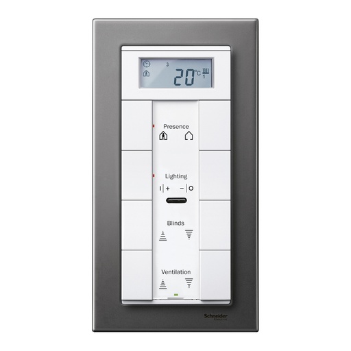 [MTN403814] Merten Traş Prizi çerçevesi, M-Elegance Glass, Rodyum grisi