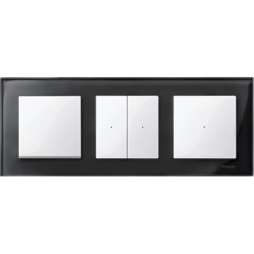 [MTN404303] Merten Üçlü çerçeve, M-Elegance Glass, Oniks siyah
