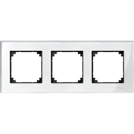[MTN404319] Merten Üçlü çerçeve, M-Elegance Glass, Parlak beyaz