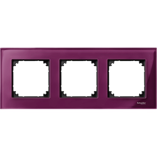 [MTN4030-3206] Merten Üçlü çerçeve, M-Elegance Glass, Yakut kırmızısı
