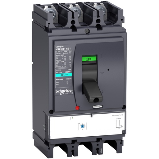 [LV433722] NSX630HB1 CIRCUIT BREAKER 1.3 MA 500A 3P