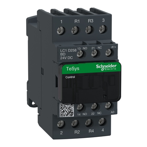 [LC1D258BD] TeSys D Kontaktör 4P 40A AC1 24VDC 2NA2NK