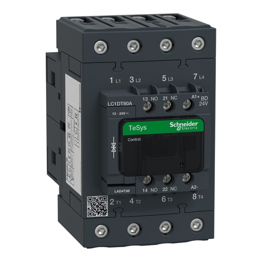 [LC1DT80ABD] TeSys D Kontaktör 4P 80A AC1 24VDC 4NA
