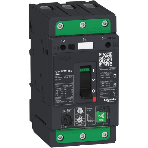 [GV4PEM115N] TeSys GV4 Motor Devre Kesici Çok Fonk. 3P 115A 50kA