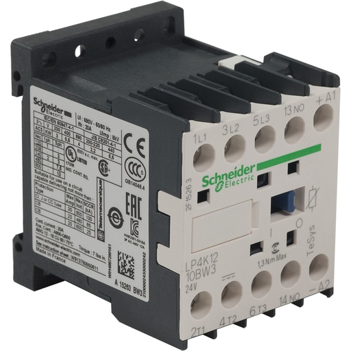 [LP4K1210BW3] TeSys K Kontaktör 3P 12A AC3 24VDC 1NA