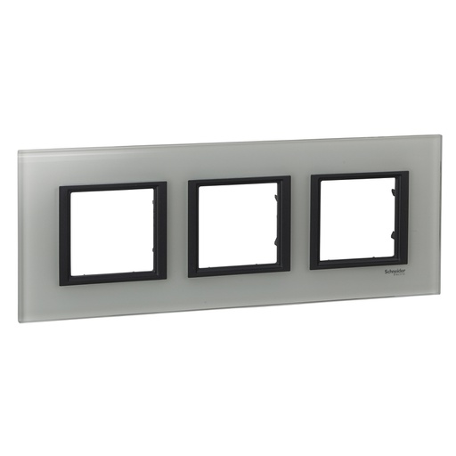 [MGU68.006.7C2] Unica Beyaz cam Üçlü Yatay çerçeve