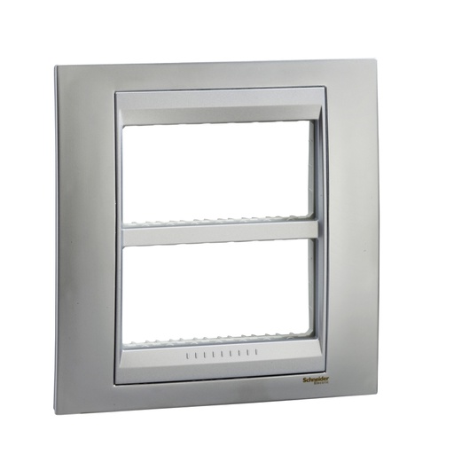 [MGU49.424.038] Unica Krom satine-Alüminyum 2x4 Modül çerçeve